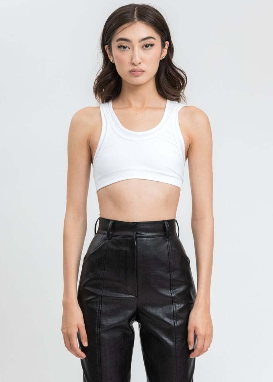 Helmut Lang Double Seamless Bra Top US XS/S EU 34/36 Womens White $155